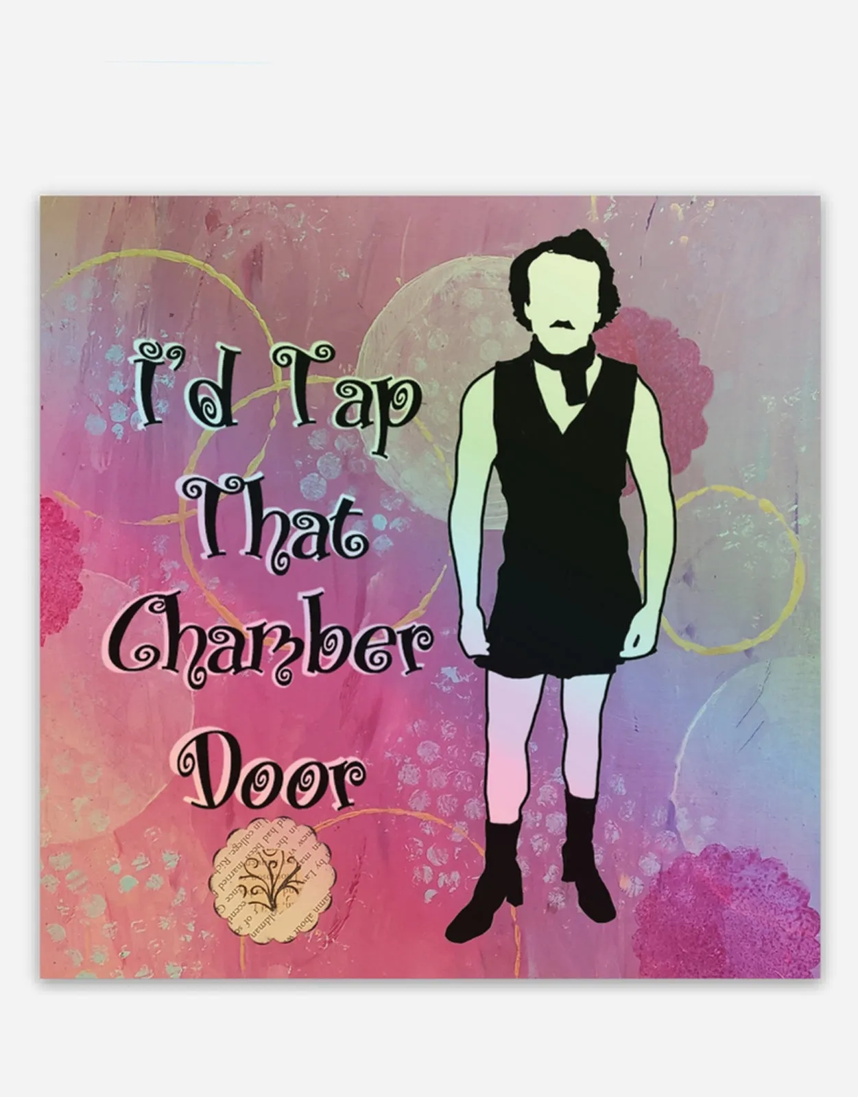 I'ed Tap That Chamber Door, Edgar Allan Ho Halo Vinyl Sticker