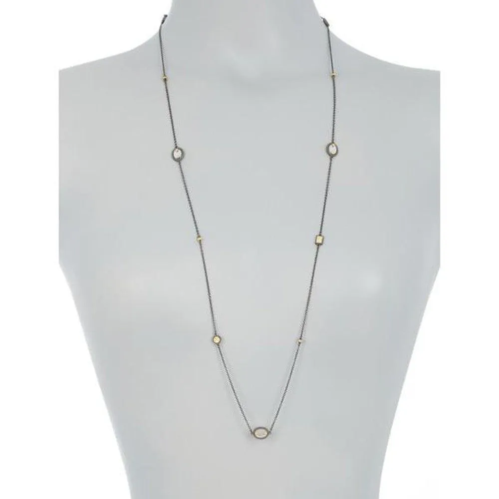 Imperial Mother of Pearl Station Necklace