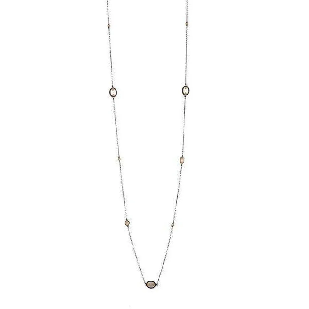 Imperial Mother of Pearl Station Necklace