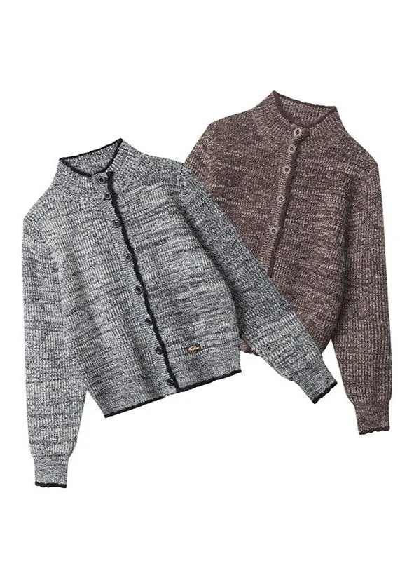 Ivyshape | Button-Down Sweater Cardigan Autumn Classic Knit