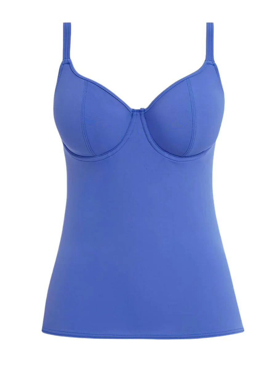 Jewel Cove Tankini Top - Plain Azure