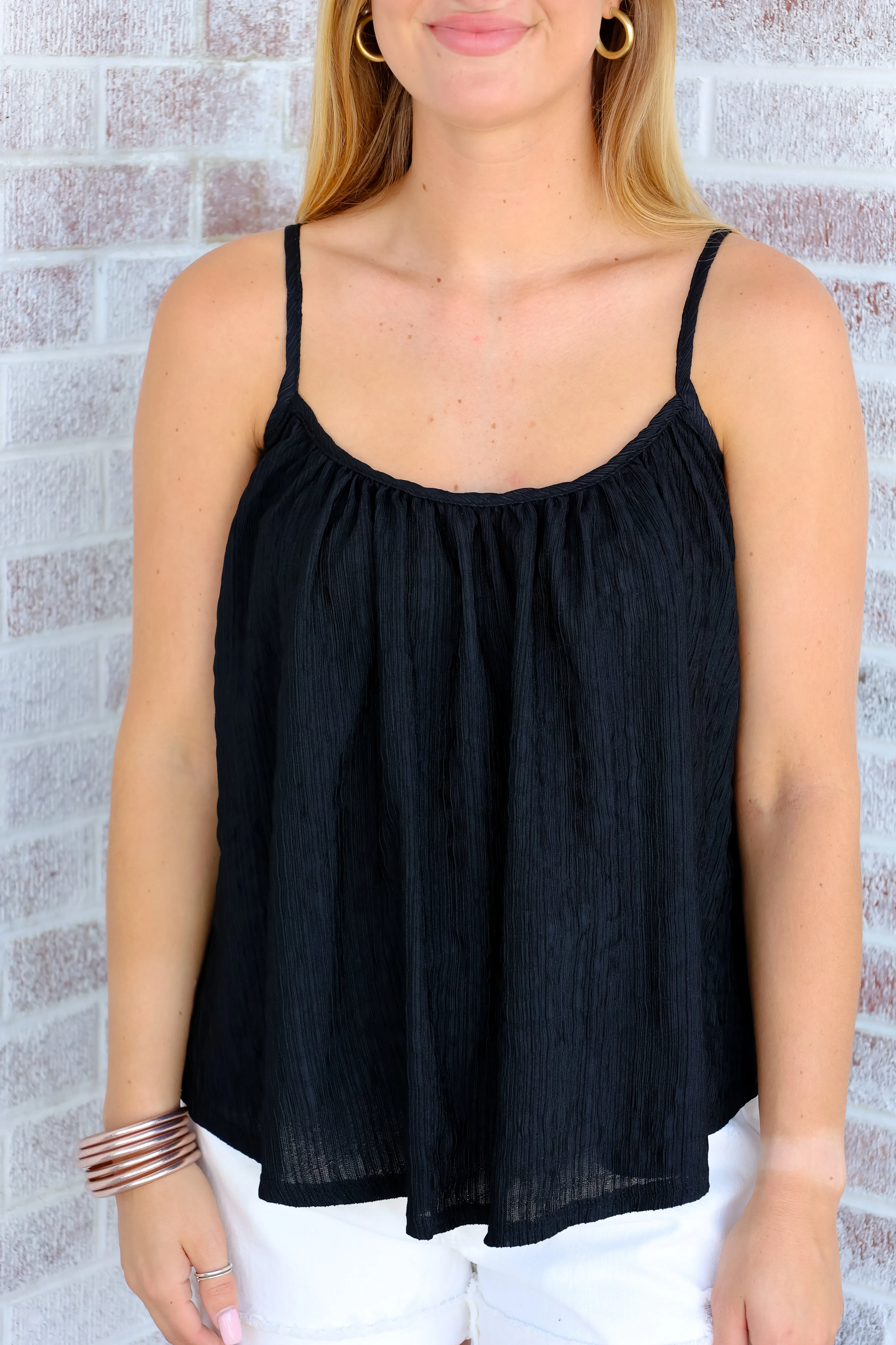 Jump Into It Shirred Pleated Cami