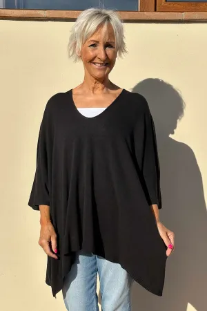 Katya V-Neck Top Black