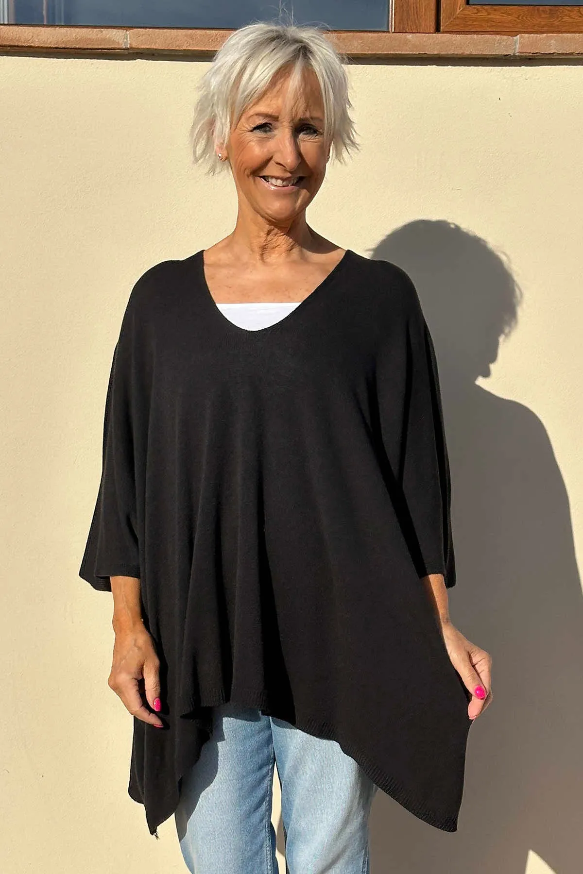 Katya V-Neck Top Black