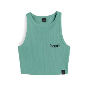 Kids Racer Vest Top- Cyan