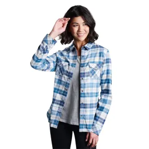 Kuhl Women's Tess Flannel Long Sleeve Shirt - Dusty Blue