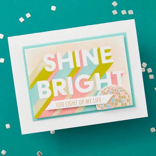 Layered Disco Impressions Stencils from the Shine Bright Collection by Carissa Wiley