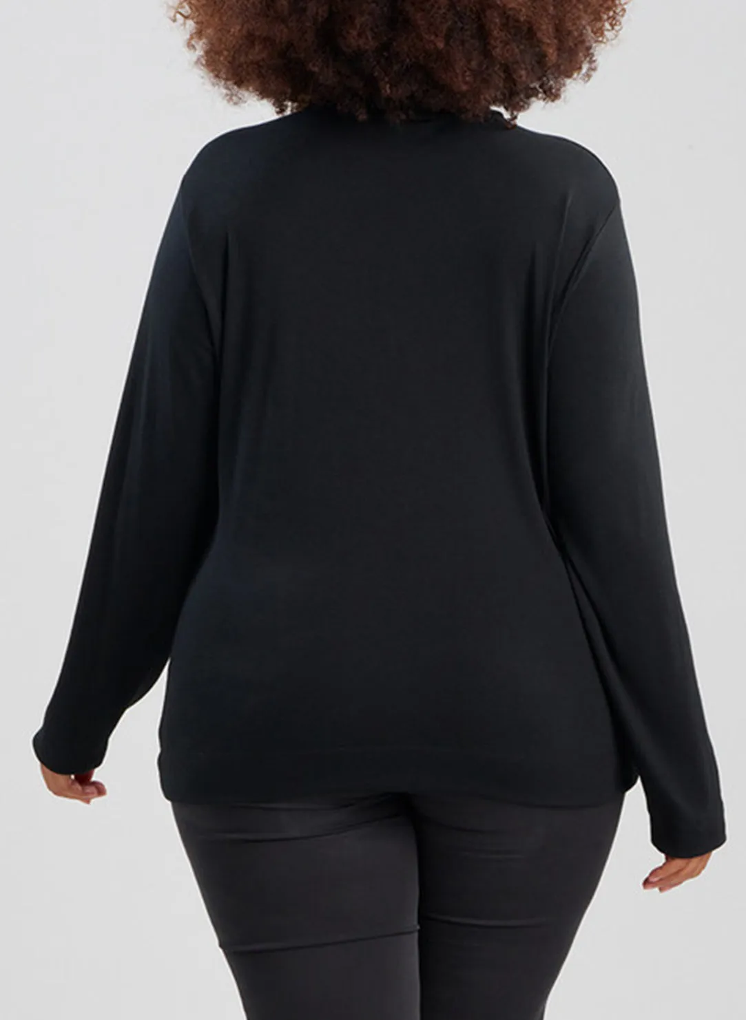 Layering Jersey Black Turtleneck