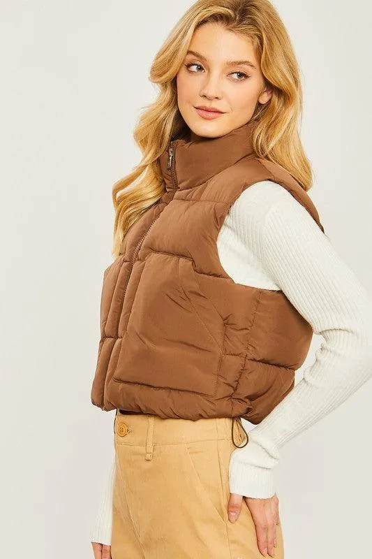 Layering Puffer Vest With Pockets