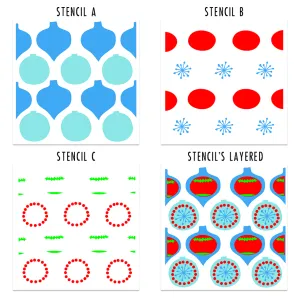 Layering Stencil - Ornaments