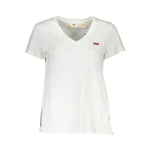 Levi's White Cotton Women T-Shirt