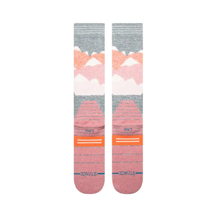 Lonely Peaks (Snowboard Socks) | Dusty Rose