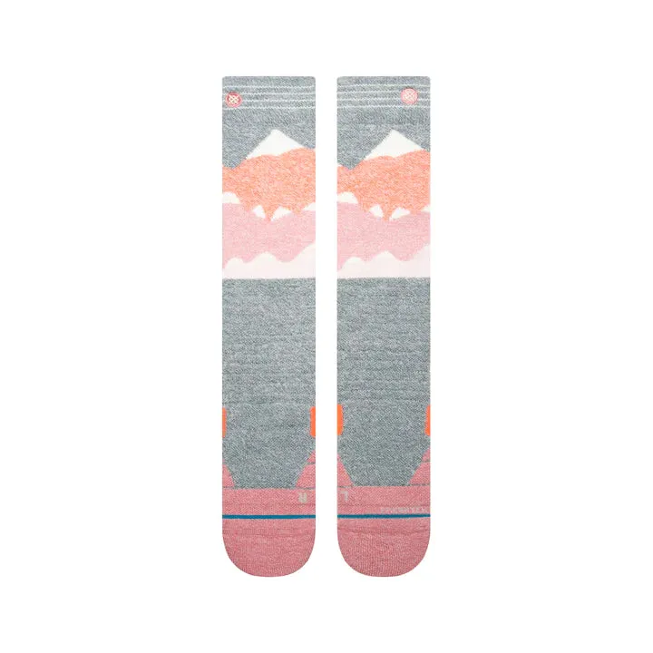 Lonely Peaks (Snowboard Socks) | Dusty Rose