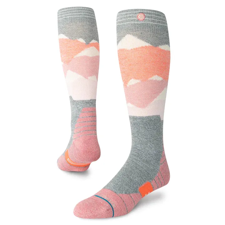 Lonely Peaks (Snowboard Socks) | Dusty Rose