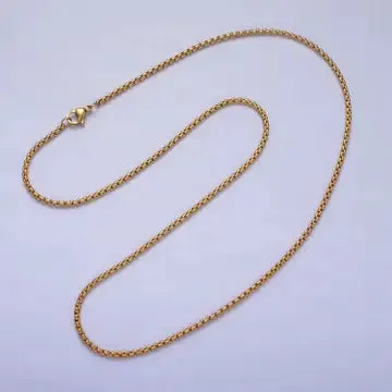 Long Box Chain Layering Necklace