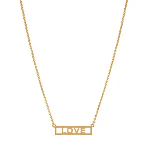 LOVE Plate Layering Necklace