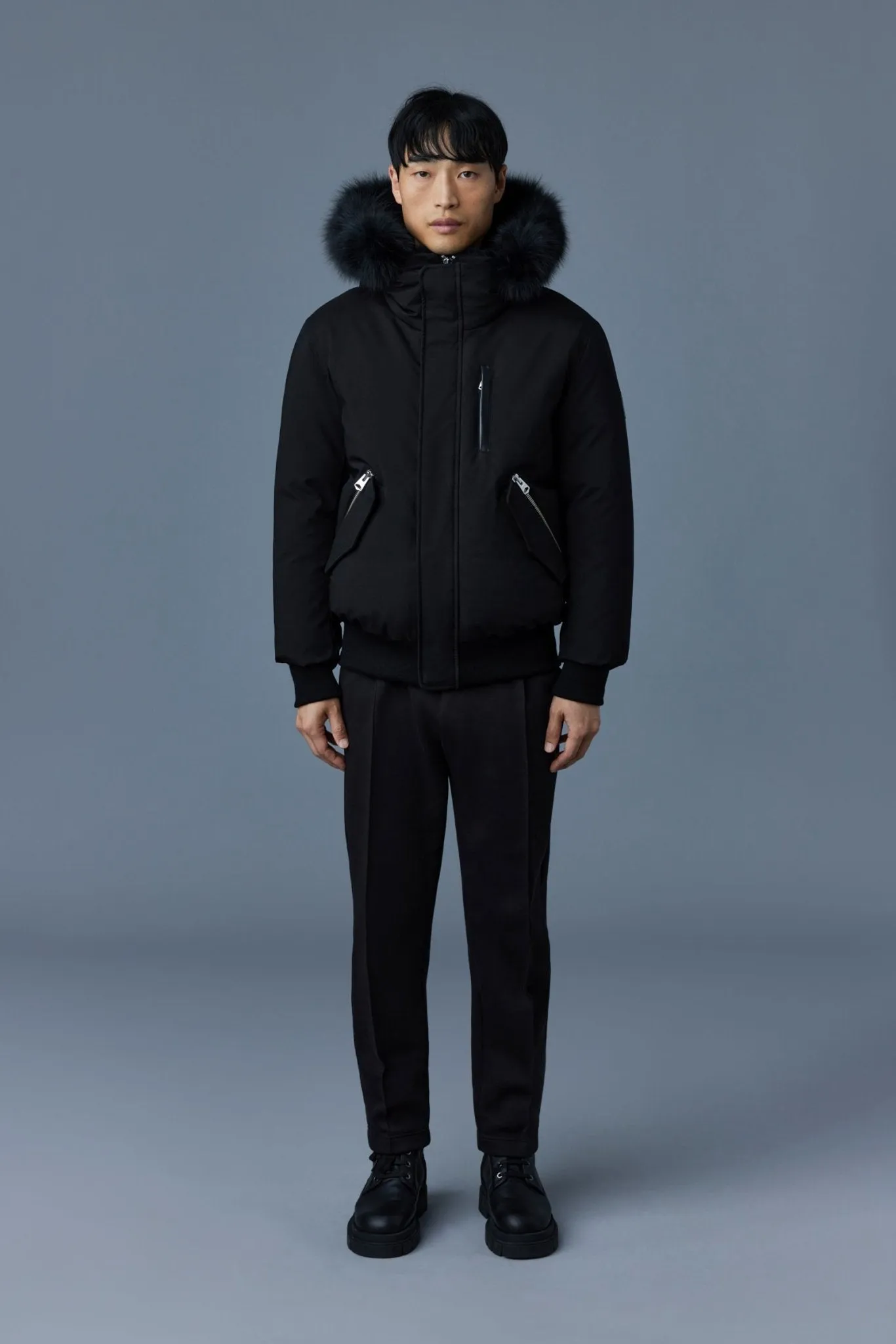 MACKAGE DIXON-BX - 2-in-1 Nordic Tech Down Bomber With Blue Fox Fur