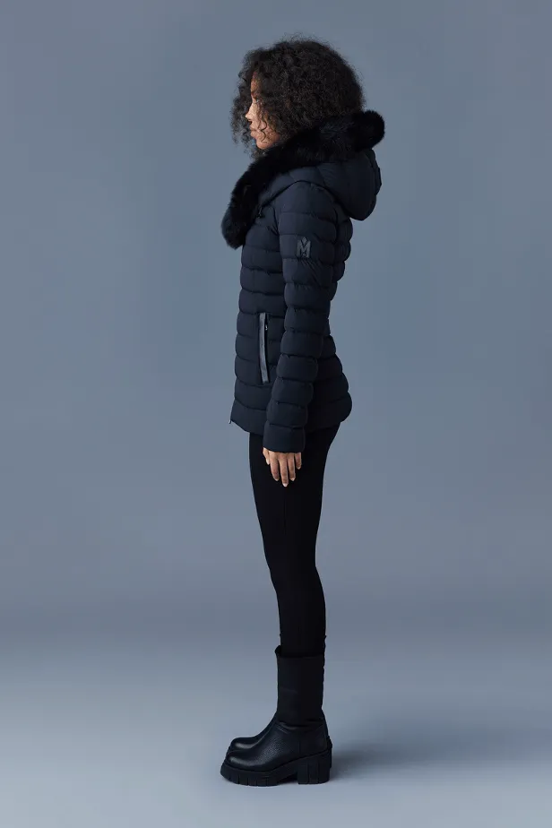 MACKAGE KADALINA-BX - Down Jacket With Signature Blue Fox Fur Collar