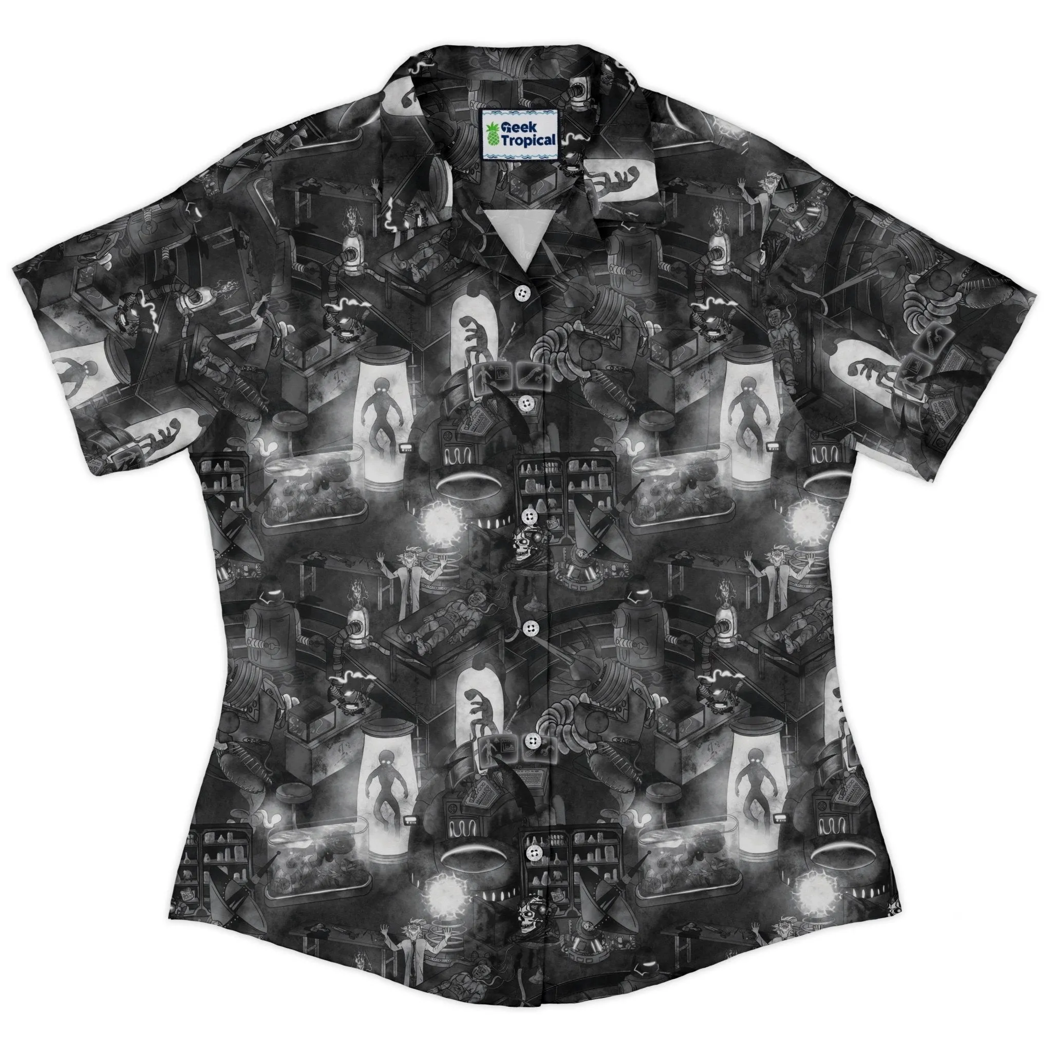 Mad Lab Midnight Curvy Button Up Shirt