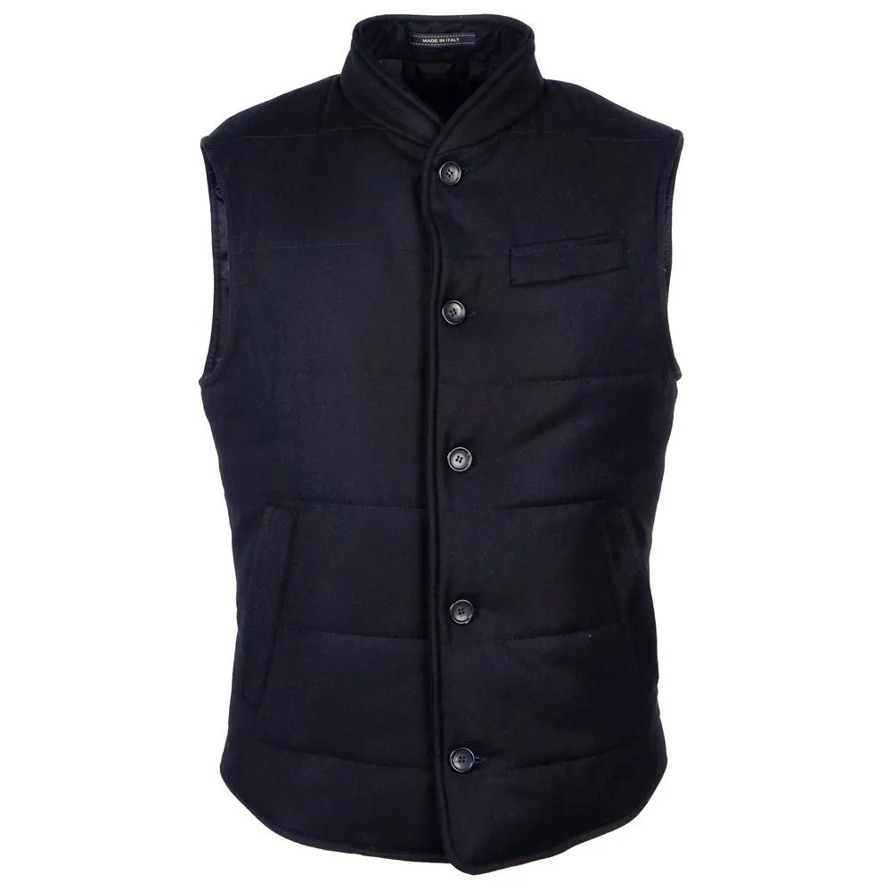 Made in Italy Elegant Wool Cashmere Blend Men's Vest