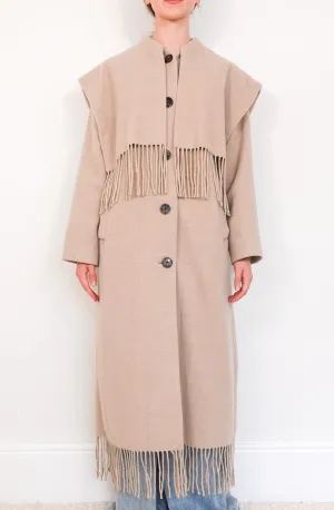 Maisha Fringe trim scarf coat RRP £790