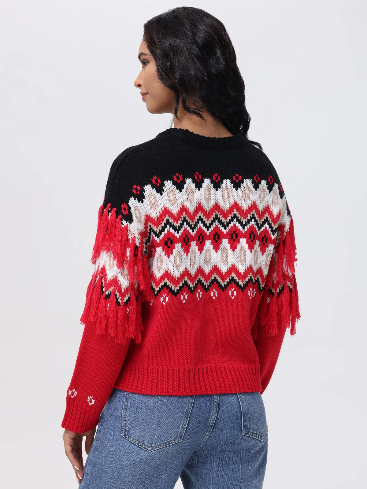 Margaret: Fringe Fair Isle Sweater