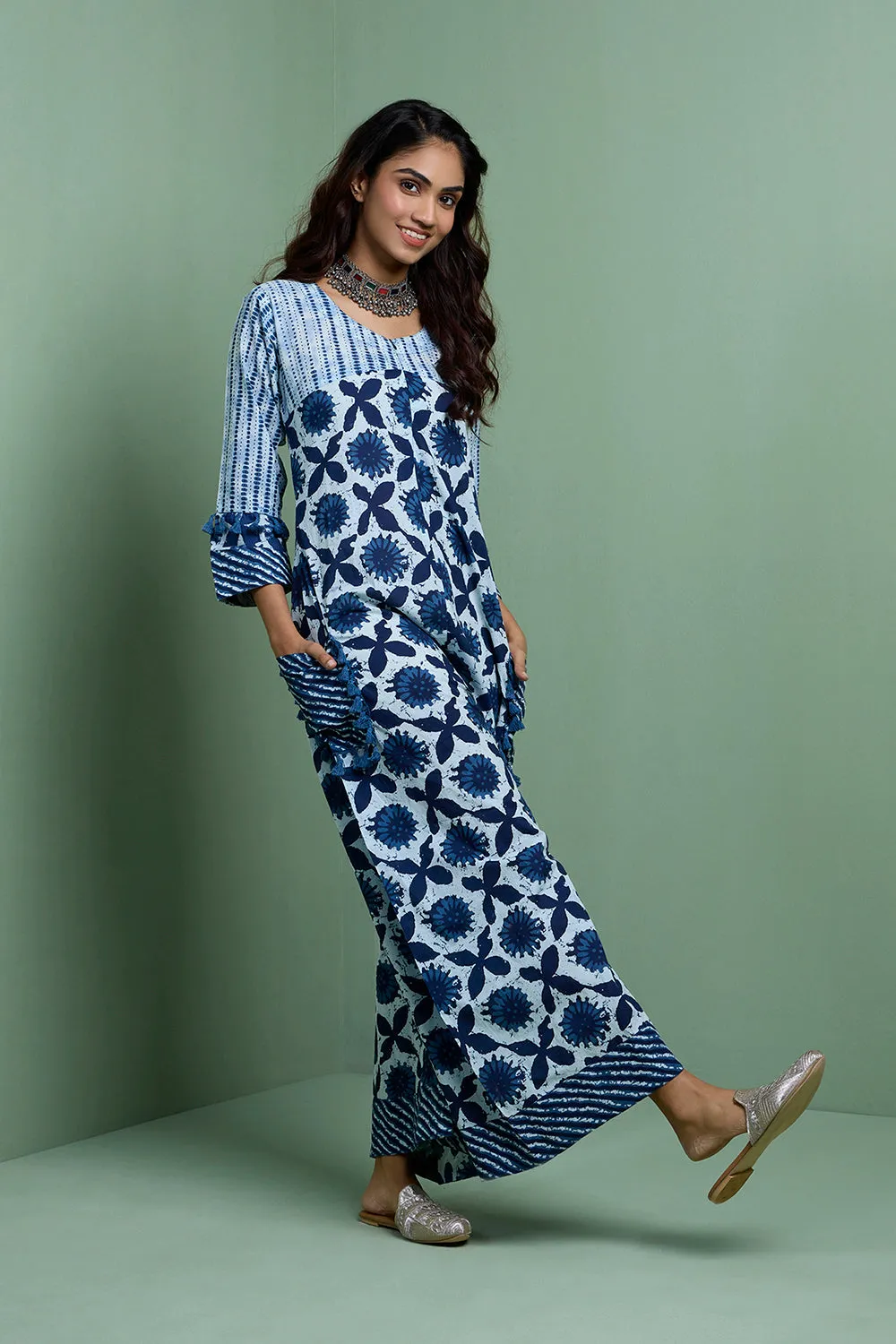 MASTANEY - Cotton Indigo Jumpsuit