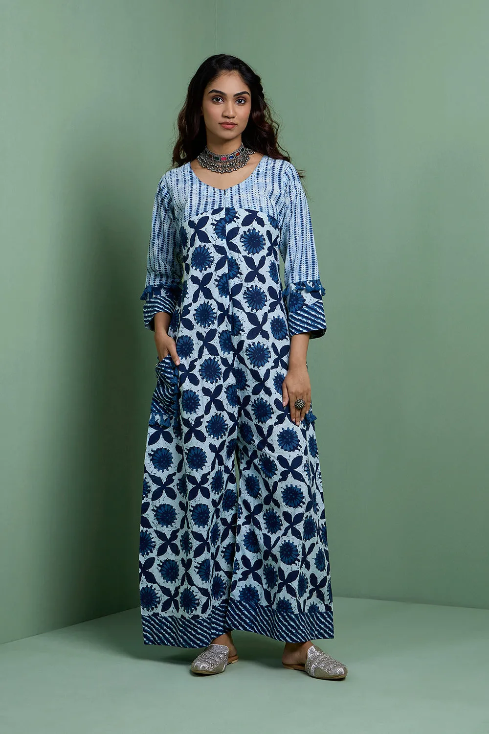 MASTANEY - Cotton Indigo Jumpsuit