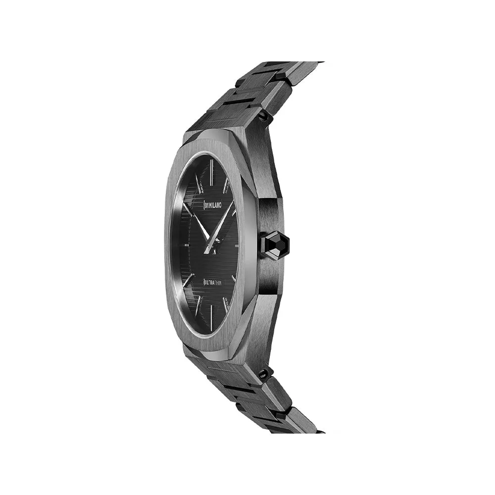 Men Ultra Thin Black 40mm Watch