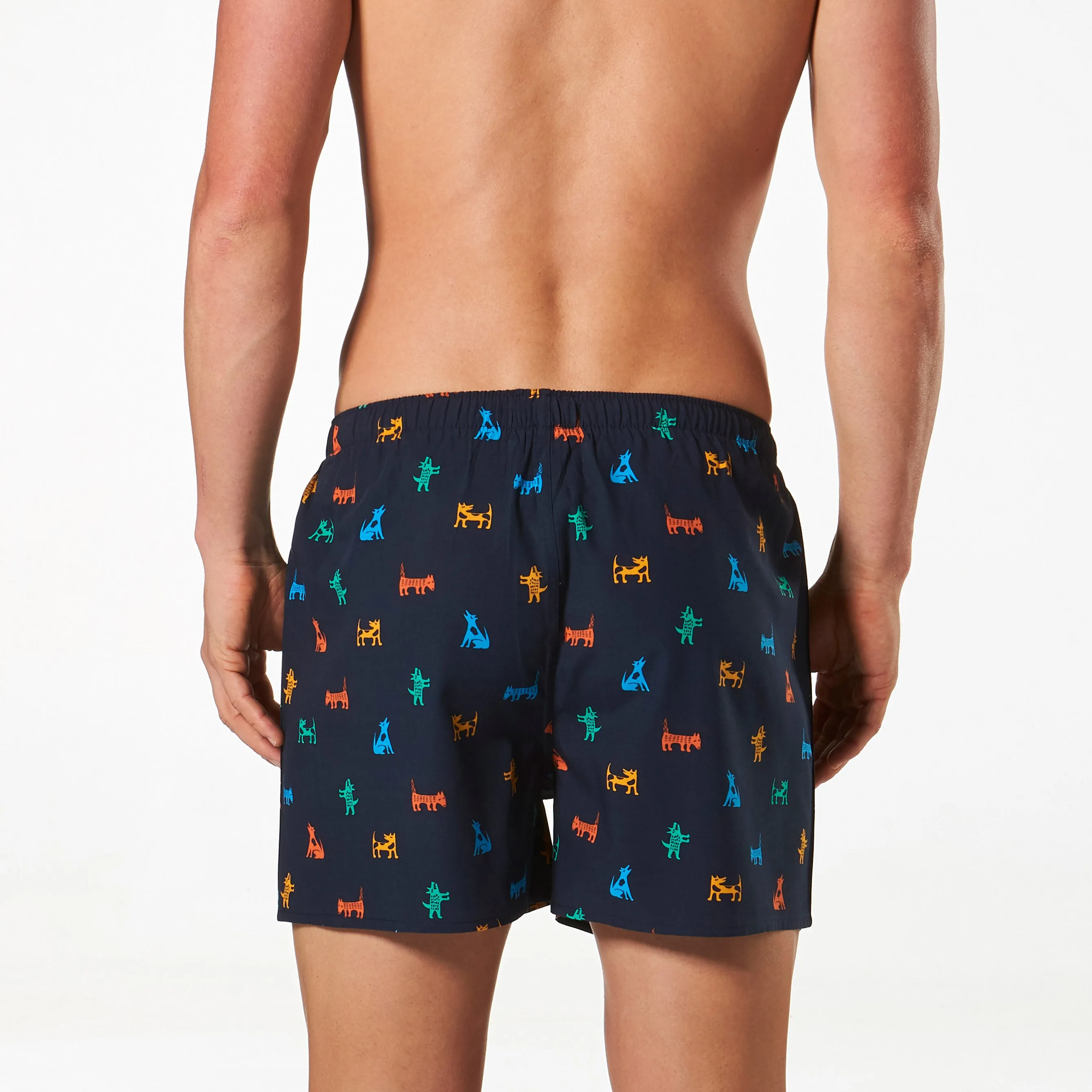 Men's Dog Gone Bad Bamboo Boxer Shorts - Navy