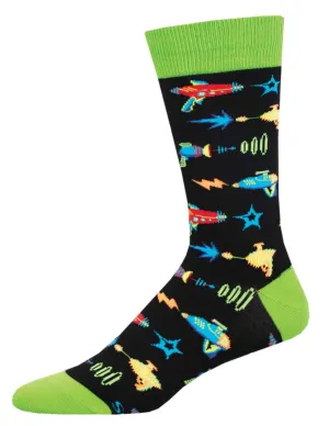 Men's Ray Gun Blasters Crew Sock - Black