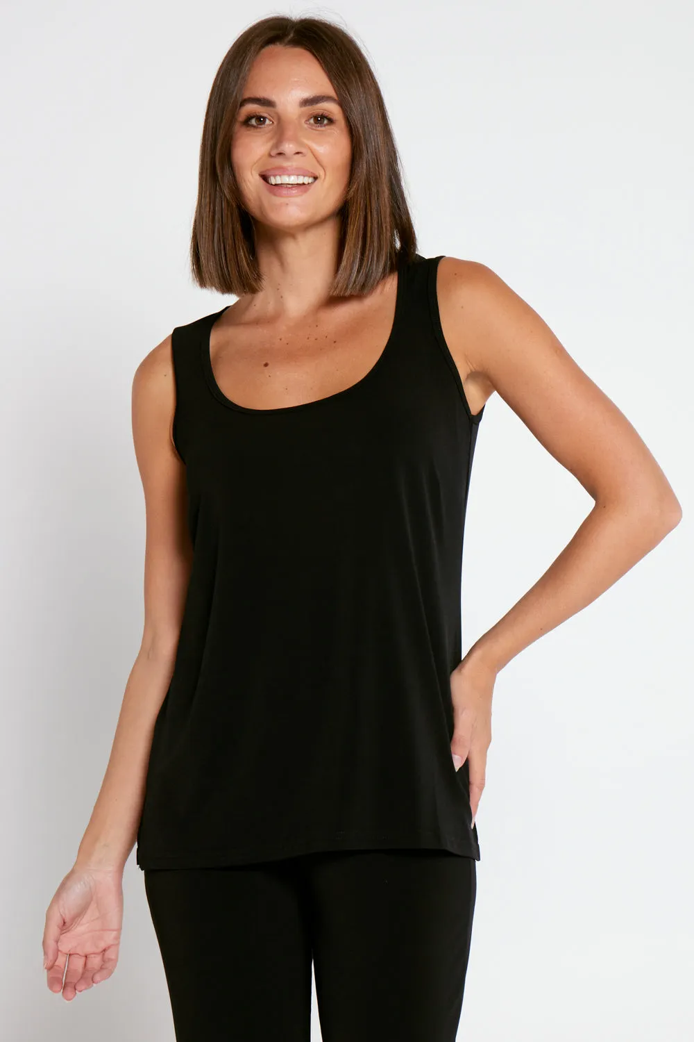 Mia Stretch Cami - Black