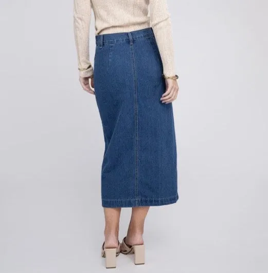 Midi Denim Skirt