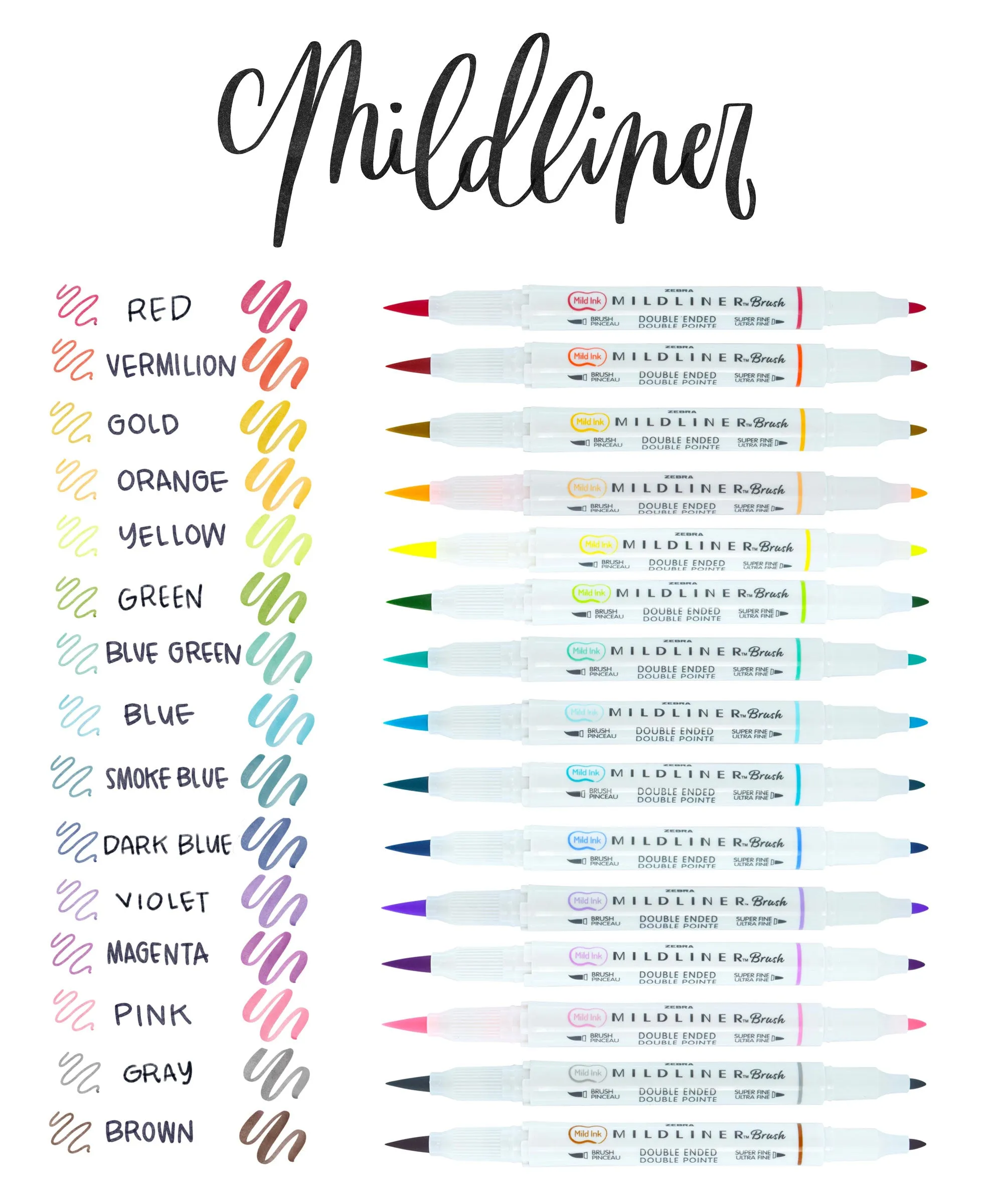 MILDLINER Dual-Tip Brush Pen