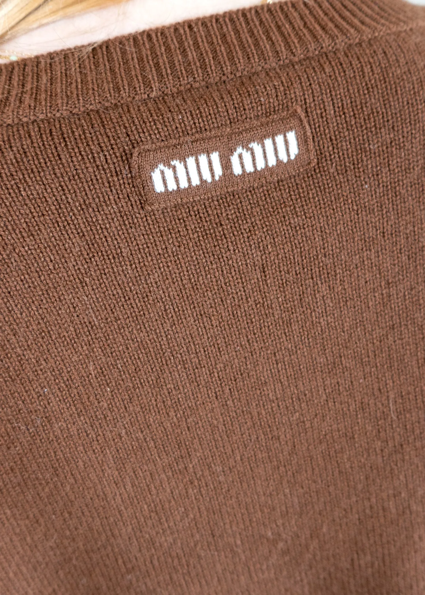 Miu Miu Tobacco Cashmere Sweater