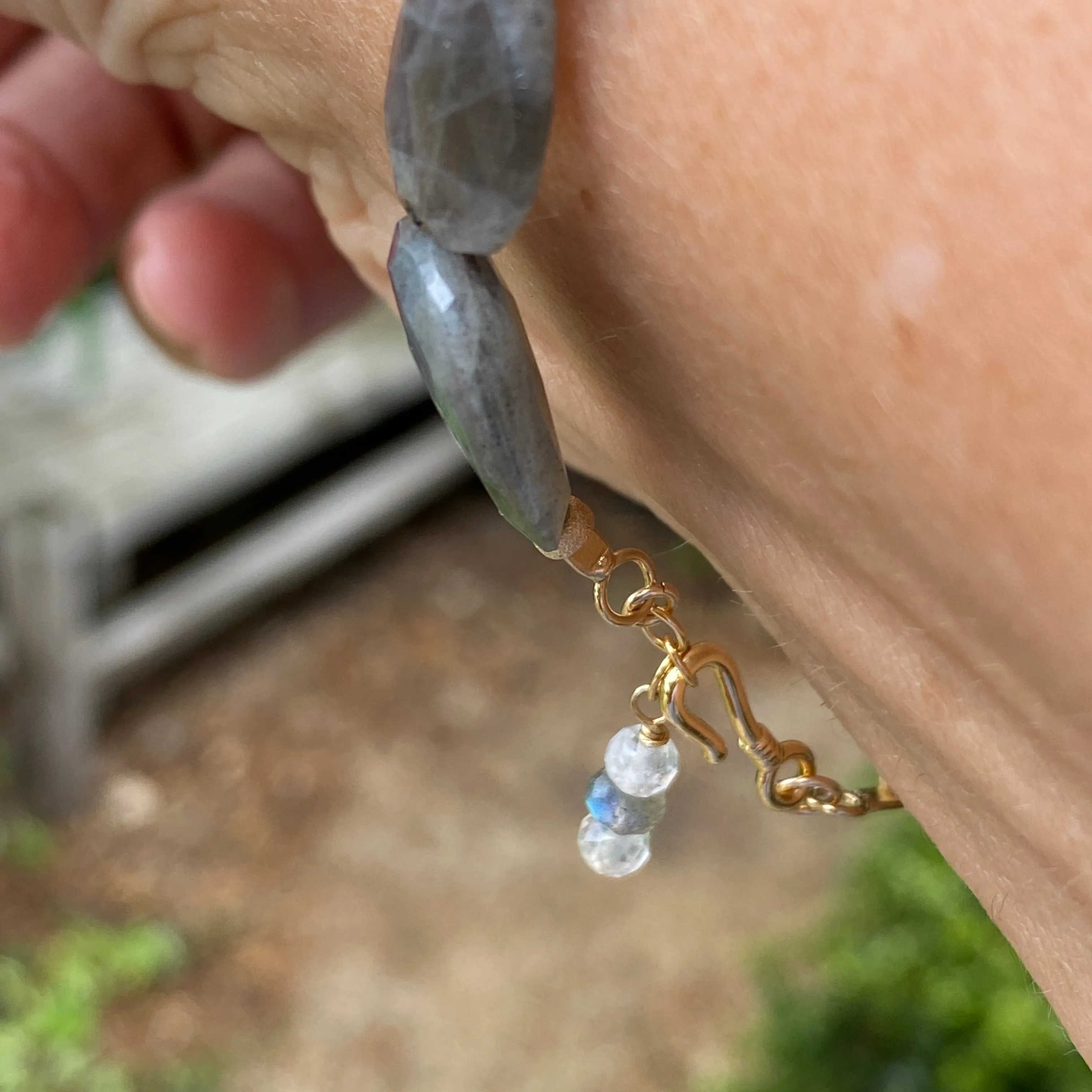 Moonlight Labradorite & Moonstone Gemstone Bracelet