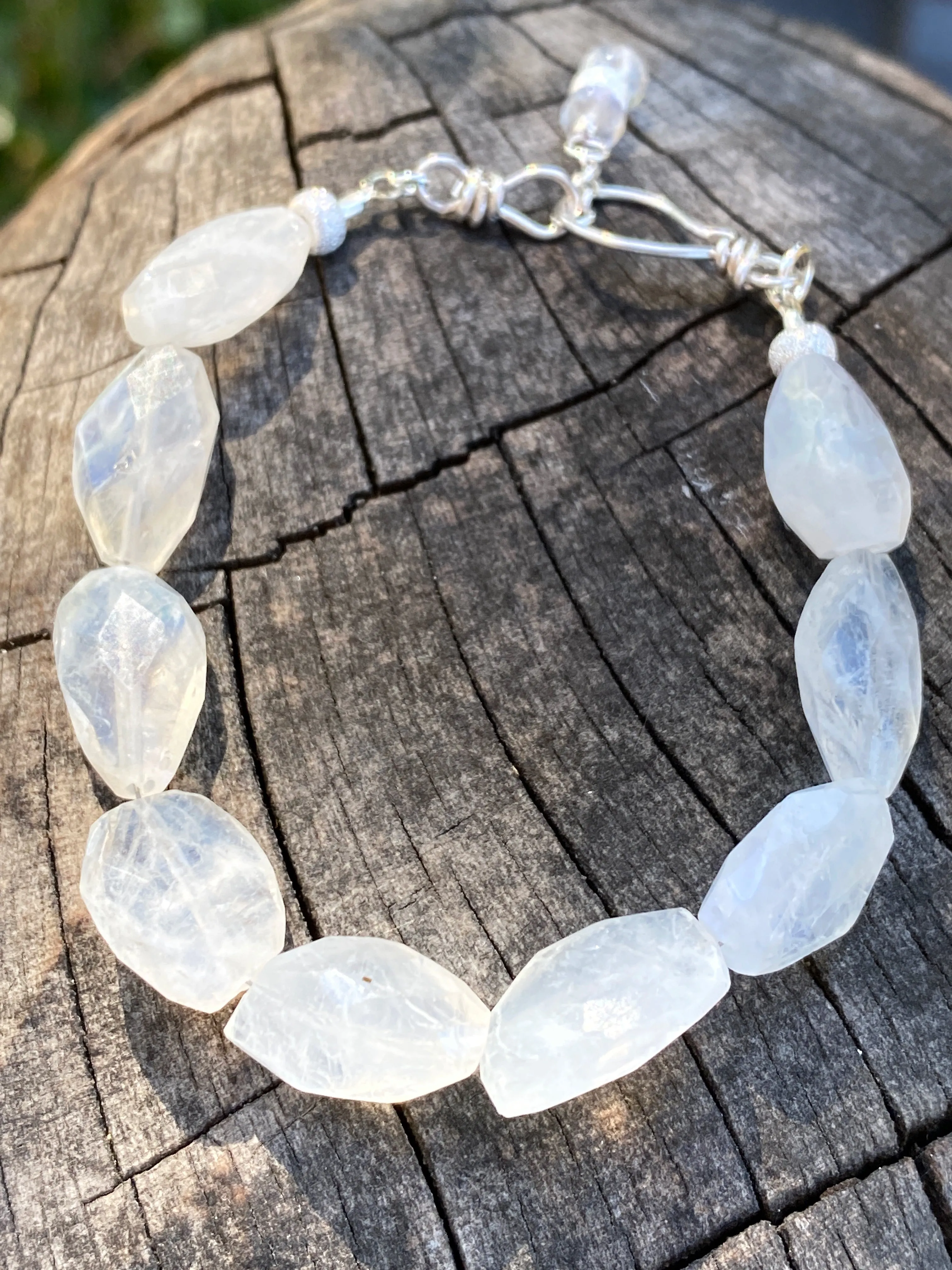 Moonlight Moonstone & Labradorite Gemstone Bracelet