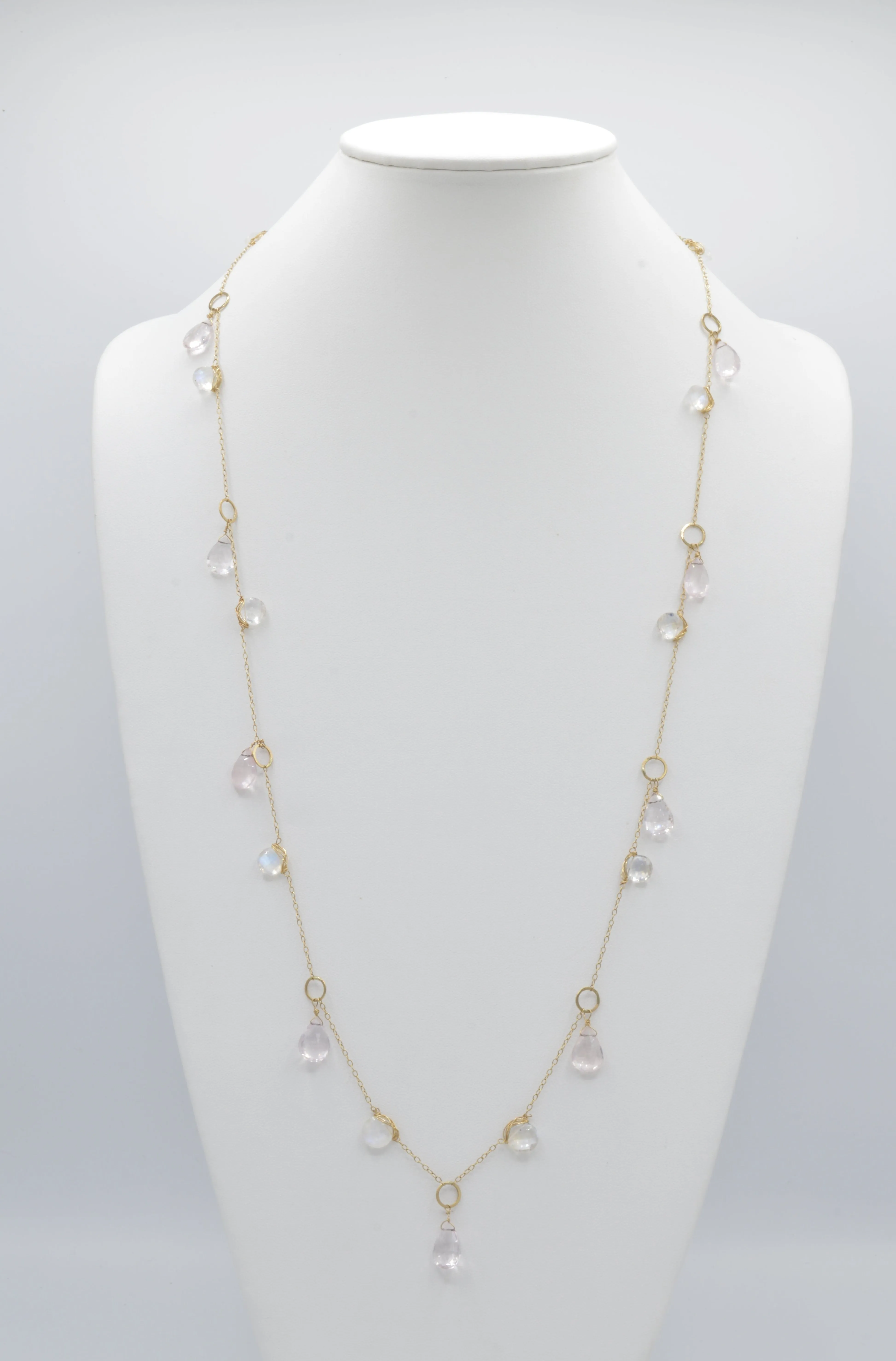 Moonstone Layering Chain, 32"