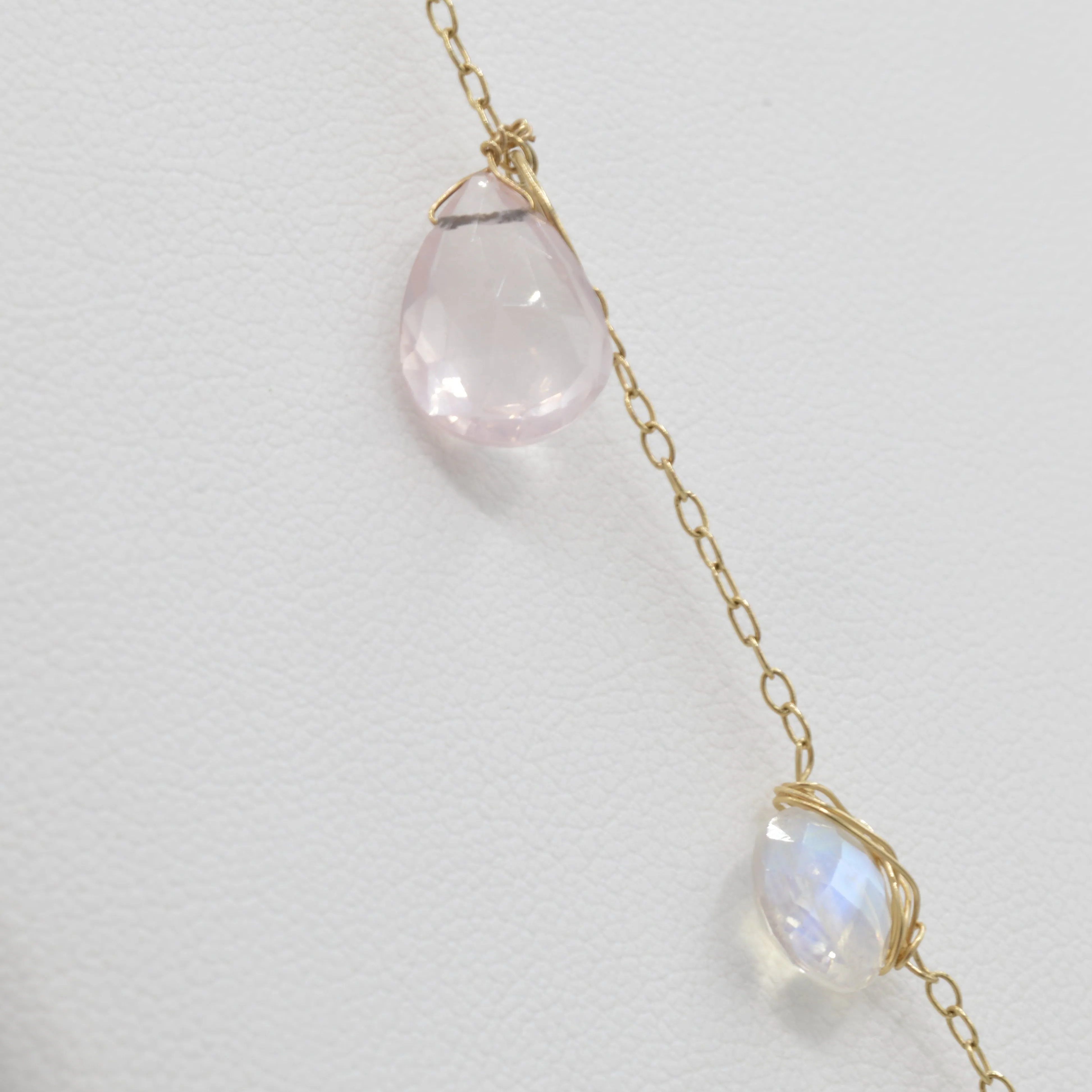 Moonstone Layering Chain, 32"