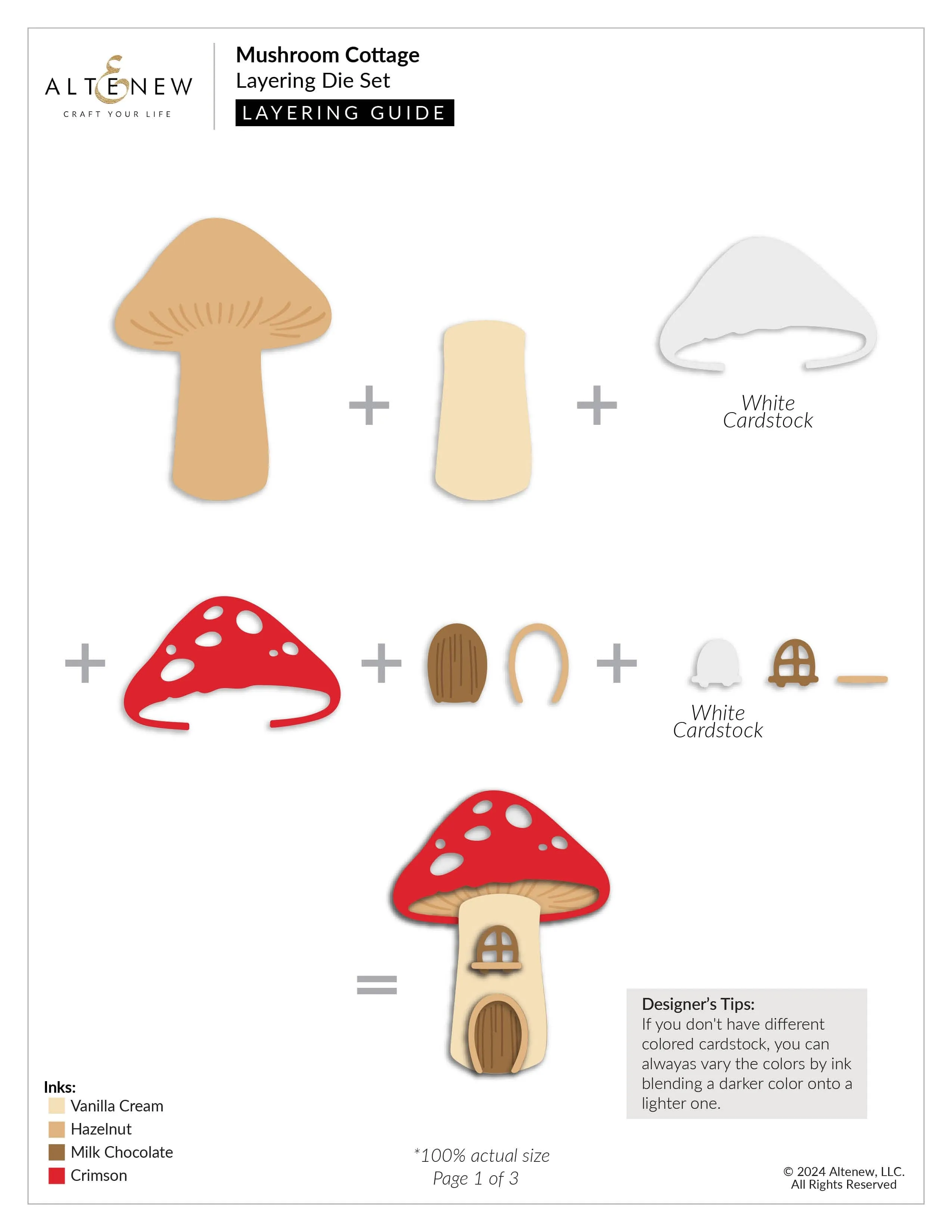 Mushroom Cottage Layering Die Set