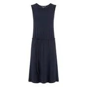 Navy Keyhole Belted Dress