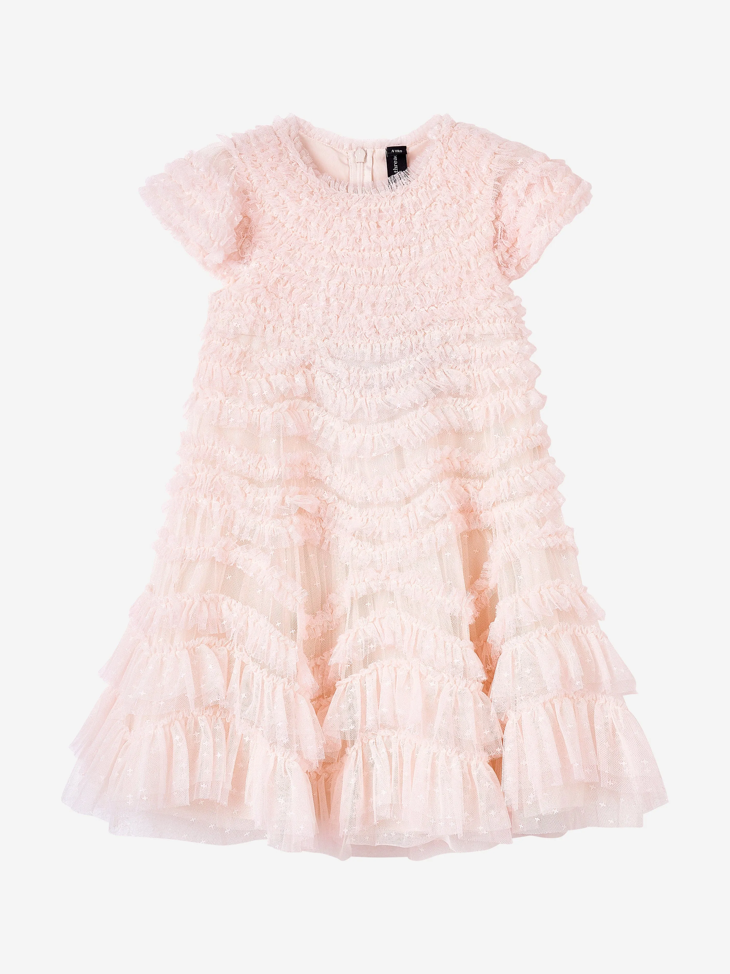 Needle & Thread Girls Wild Rose Ruffle Dress in Ivory