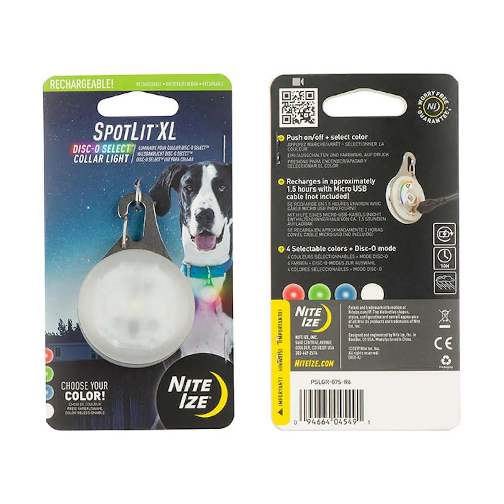 Nite Ize SpotLit Disc-O Rechargeable LED Collar Light XL