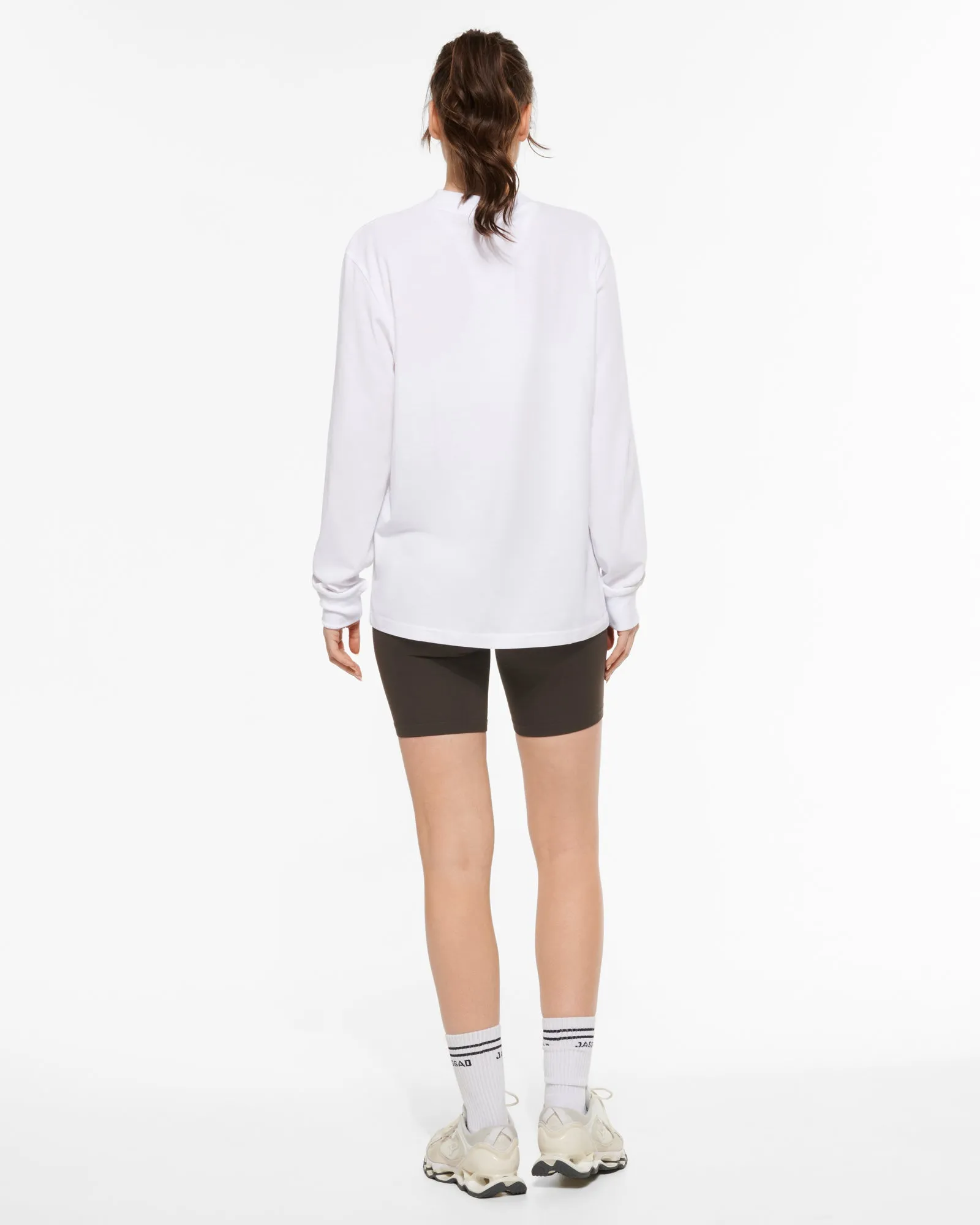 NORMANDY OVERSIZED LONG SLEEVE TEE WHITE