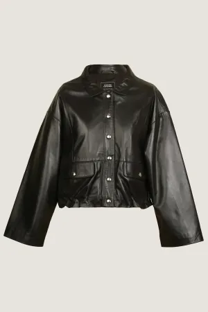 Novado - Women's Sophisticated Fashion Leather Jacket - Black - 1 Piece