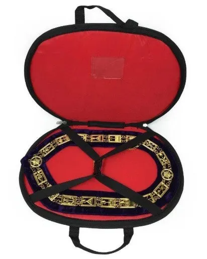 OES - Regalia Chain Collar - Gold/Silver on Purple   Free Case