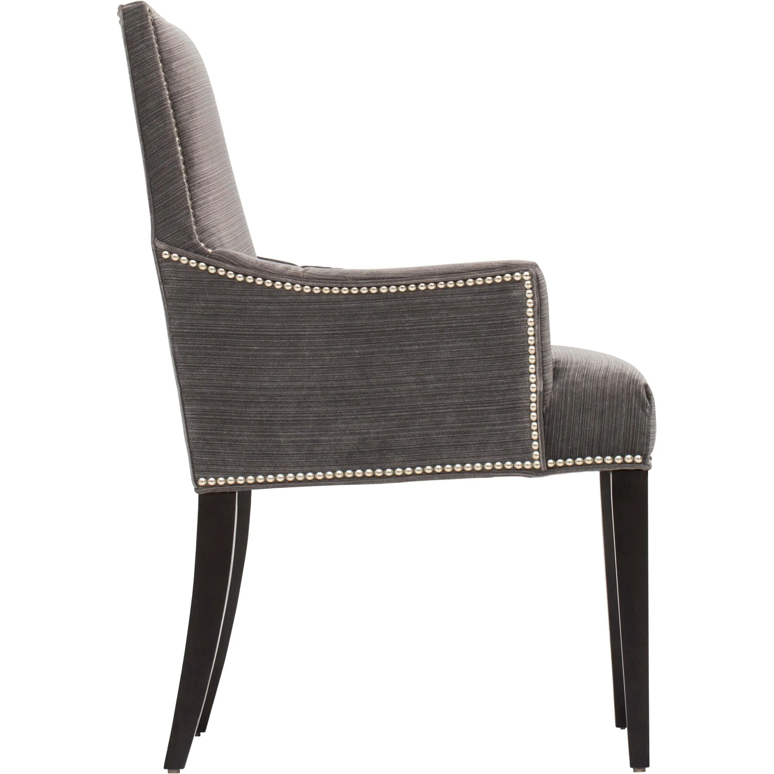 Oliver Arm Chair, Valhalla Pewter, Pewter Nailheads