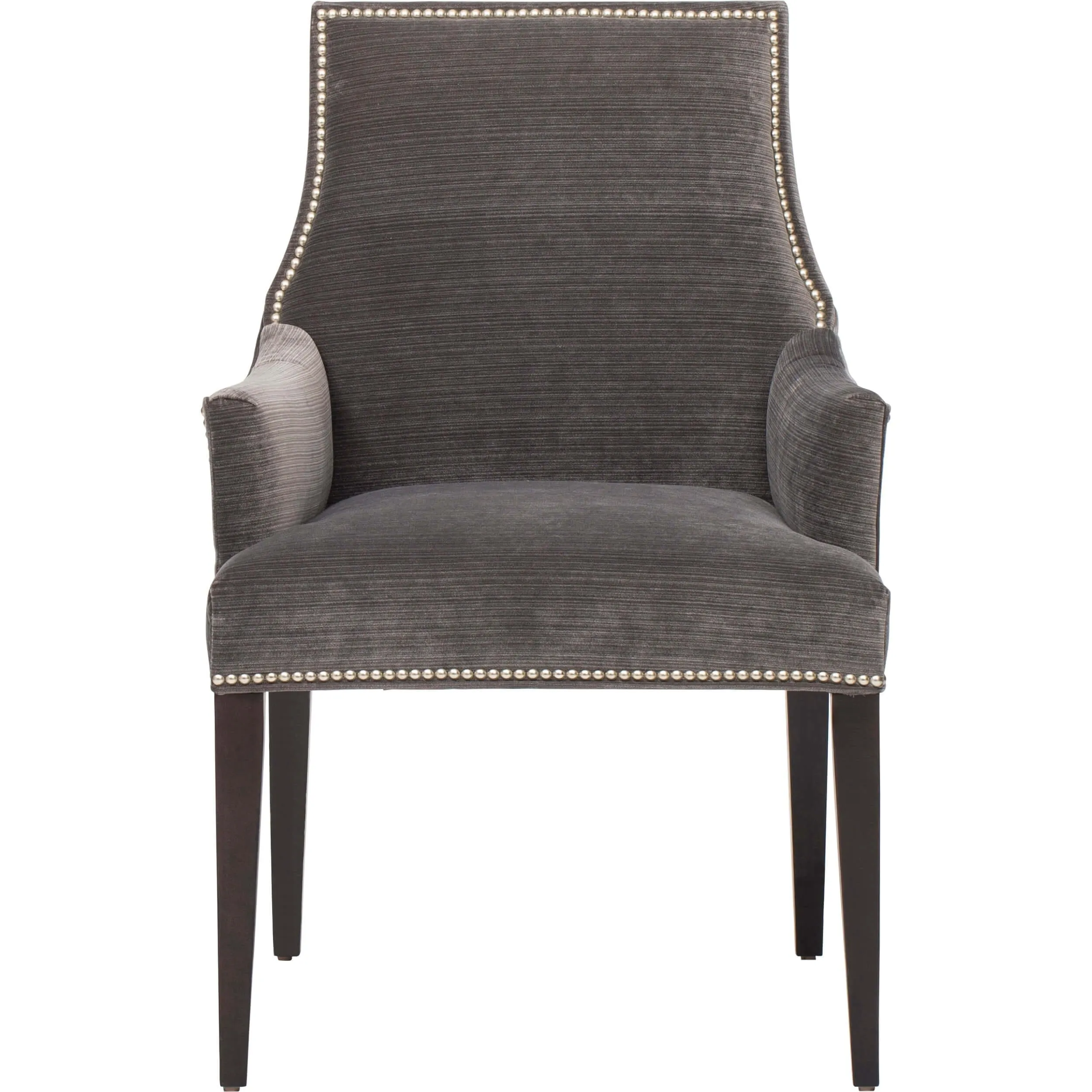 Oliver Arm Chair, Valhalla Pewter, Pewter Nailheads