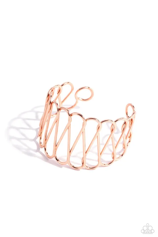 Paparazzi Bracelet ~ Wickedly Wired - Copper