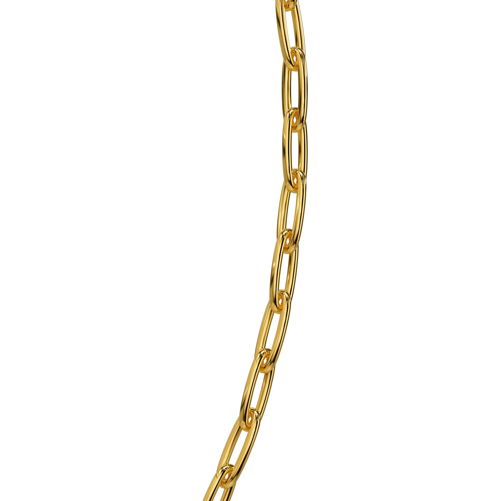 Paperclip Link Chain Gold Plated Necklace